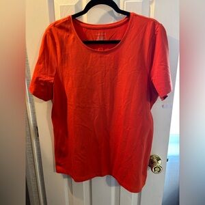 Christopher & Banks Vibrant Orange/Red Short Sleeve Tee